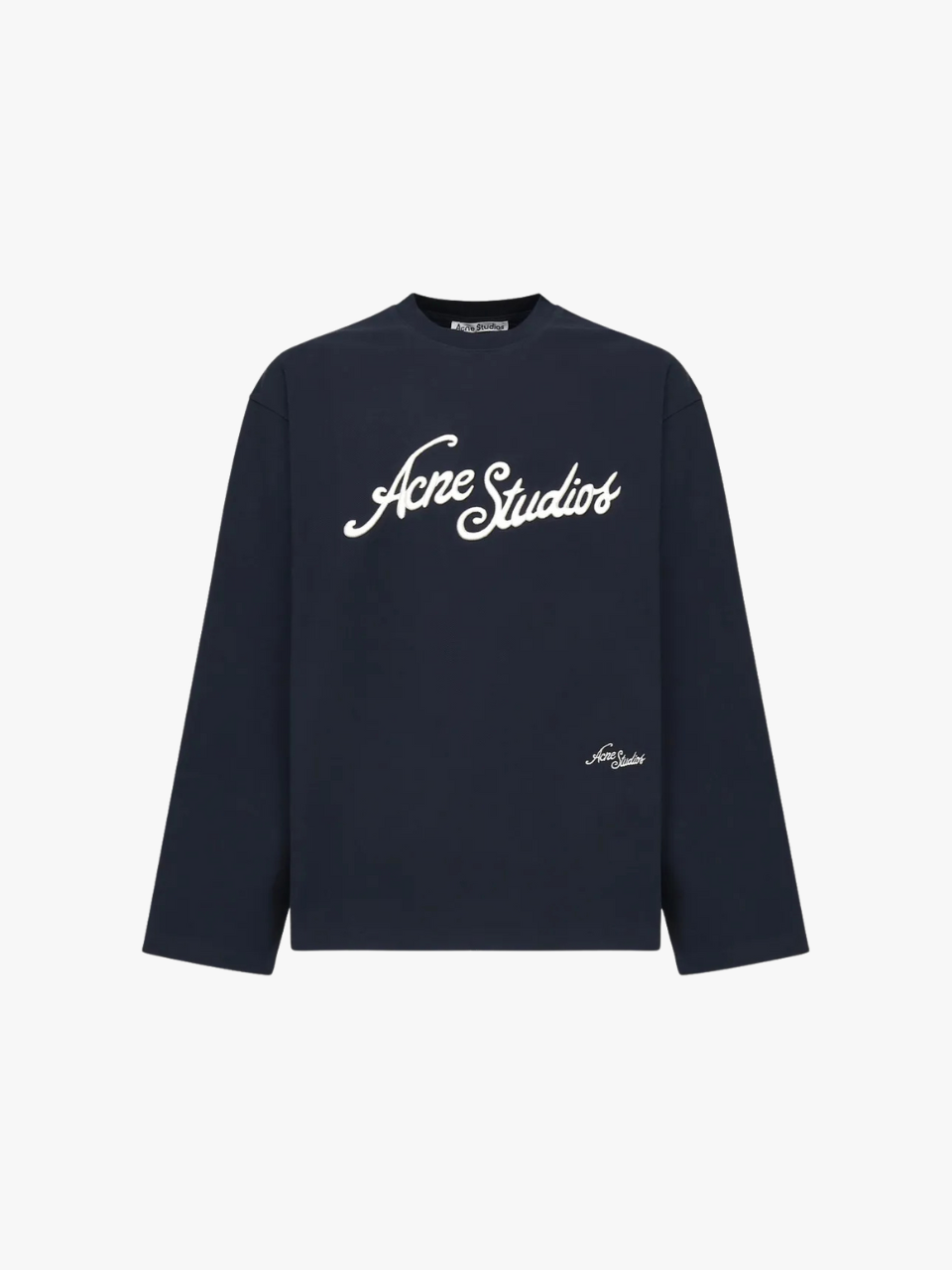 Acne Studios sweatshirt with logo embroidery blue men Acne Studios sweatshirt with logo embroidery blue men