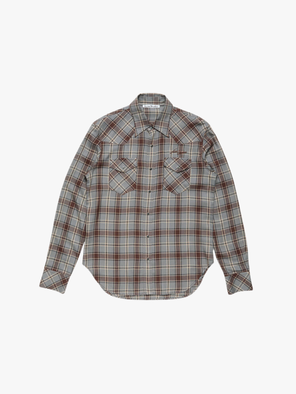 Acne Studios Checked Shirt Grey Brown Men
