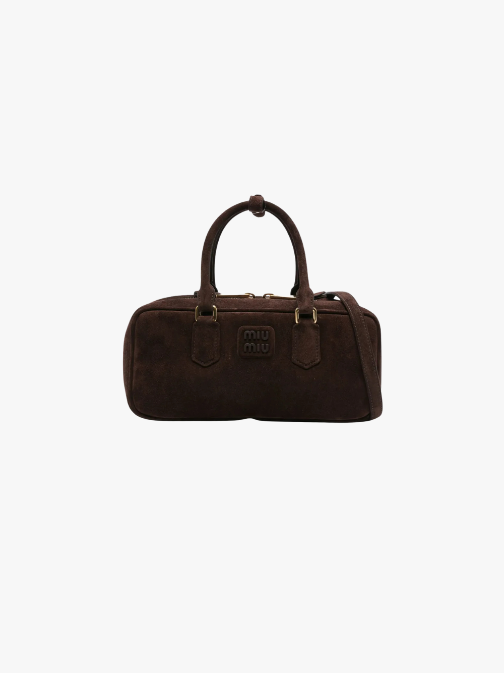 Miu Miu Tote Bag with Zipper Brown Women