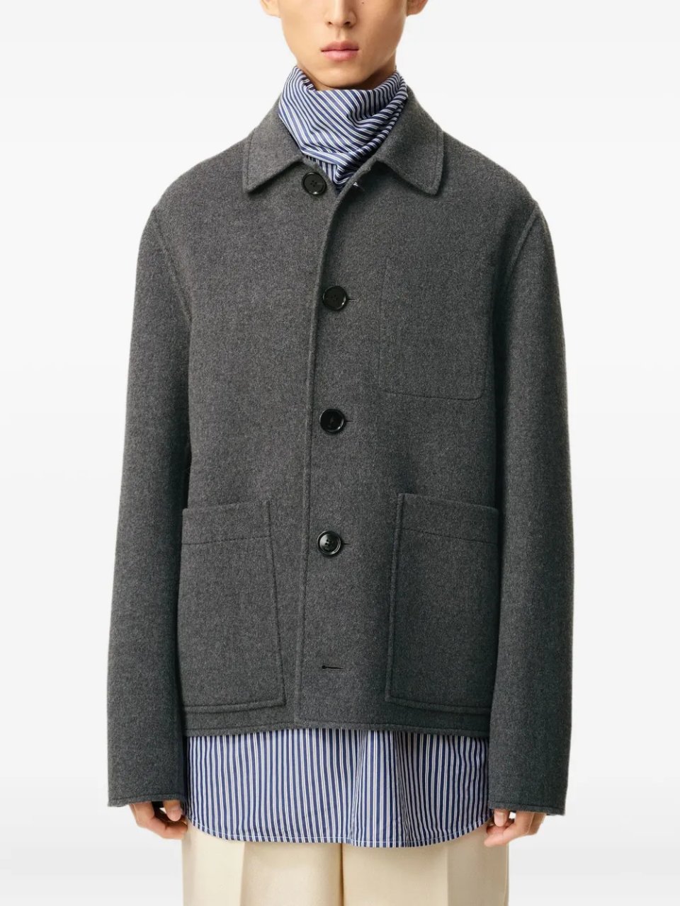 AMI Paris Knopfjacke Grau Herren