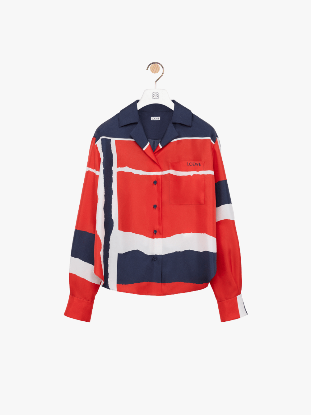 Loewe Pyjama Blouse in Silk Red Women