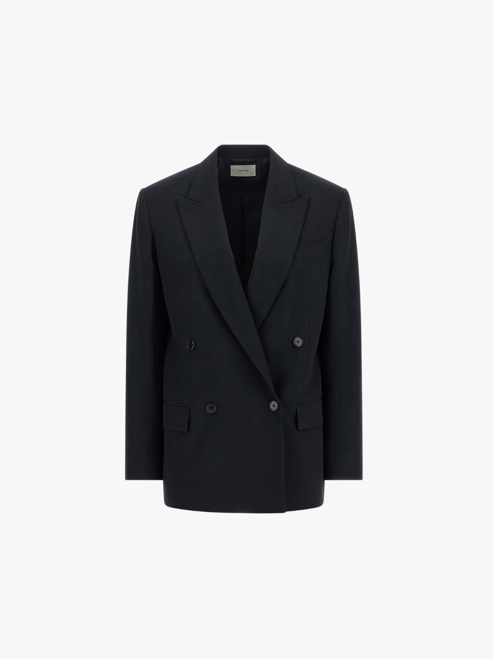 The Row Paden Double-Breasted Virgin Wool Blazer Dark Navy Women's