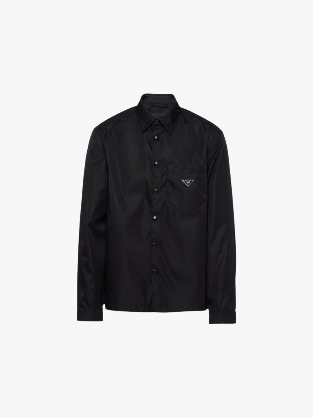 Prada Hemd aus Re‑Nylon Schwarz Herren‑Hemd