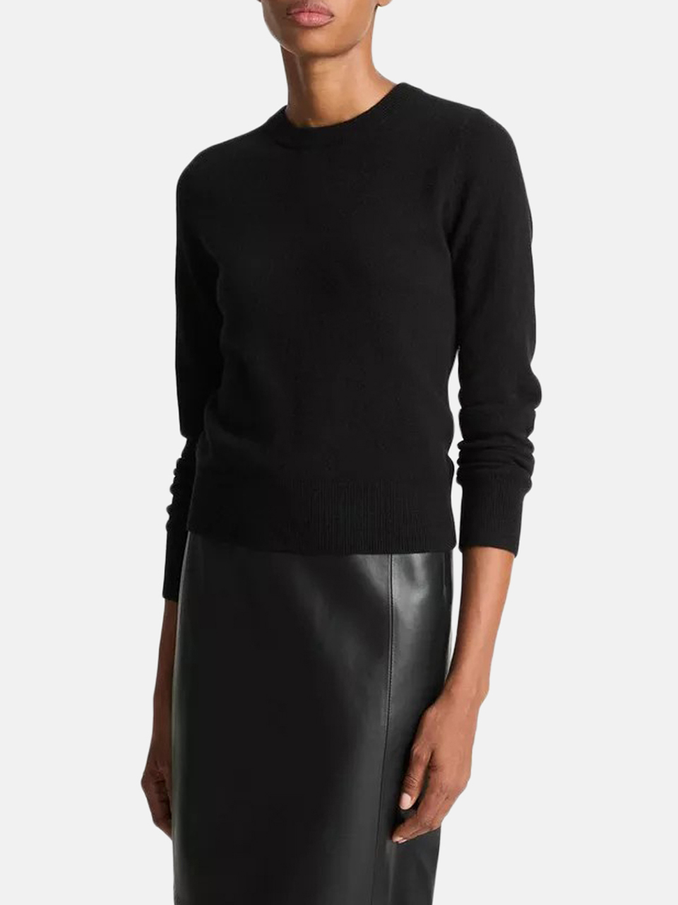 Vince Cashmere Crew Neck Sweater Schwarz Damen