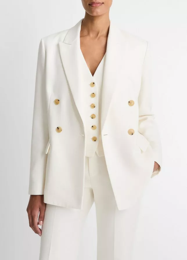 Vince Sculptural Tailored Blazer Off White Women