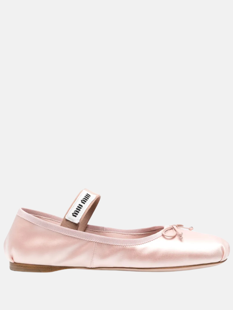 Miu Miu Ballerinas aus Satin Hellpink Damen
