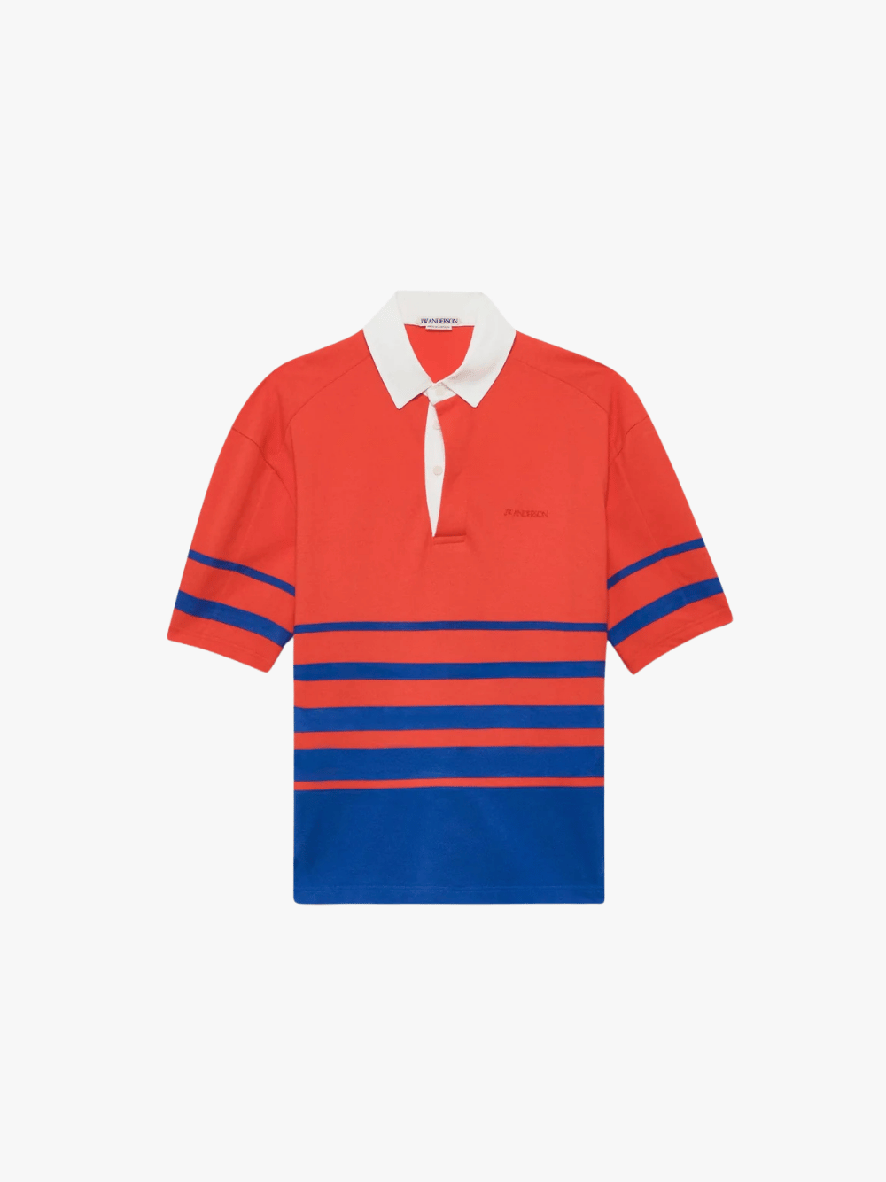 JW Anderson Gestreiftes Rugby Polo Rot Blau Damen