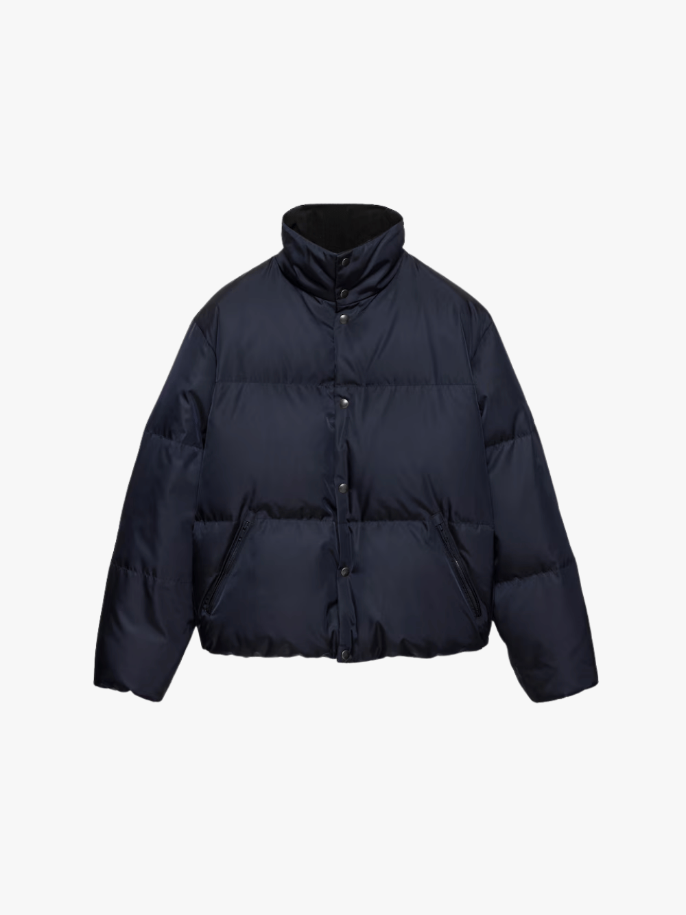 Prada Mittelschwere Daunenjacke aus Re-Nylon Blau Herren