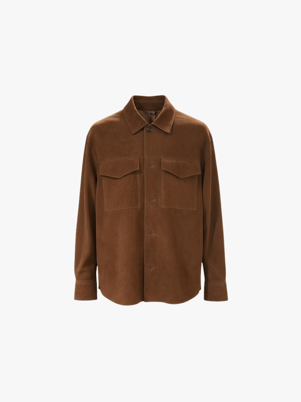 Lardini Suede Leather Shirt brown