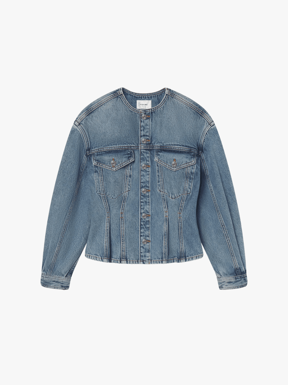 Frame The Nipped Collarless Jacket Umbria Damen