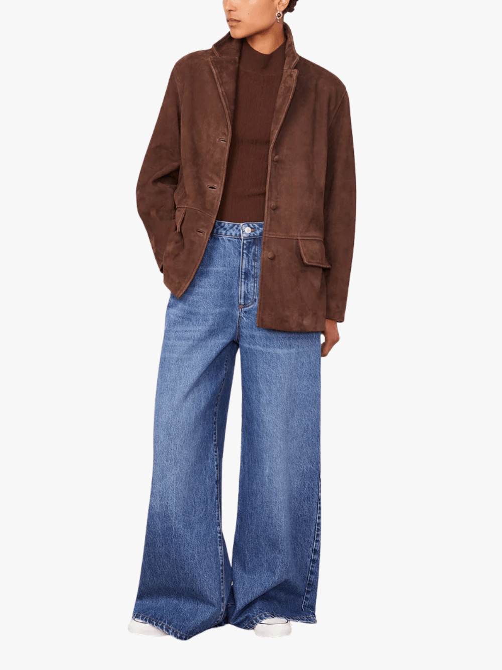 Officine Générale Kataline Brown Leather Jacket Women