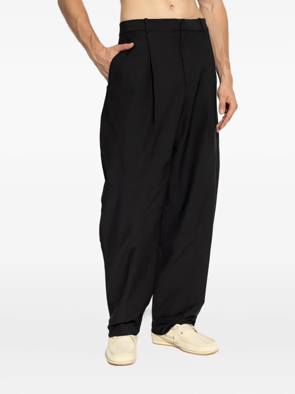Jacquemus Hose mit Plissee-Front Scharz Herren
