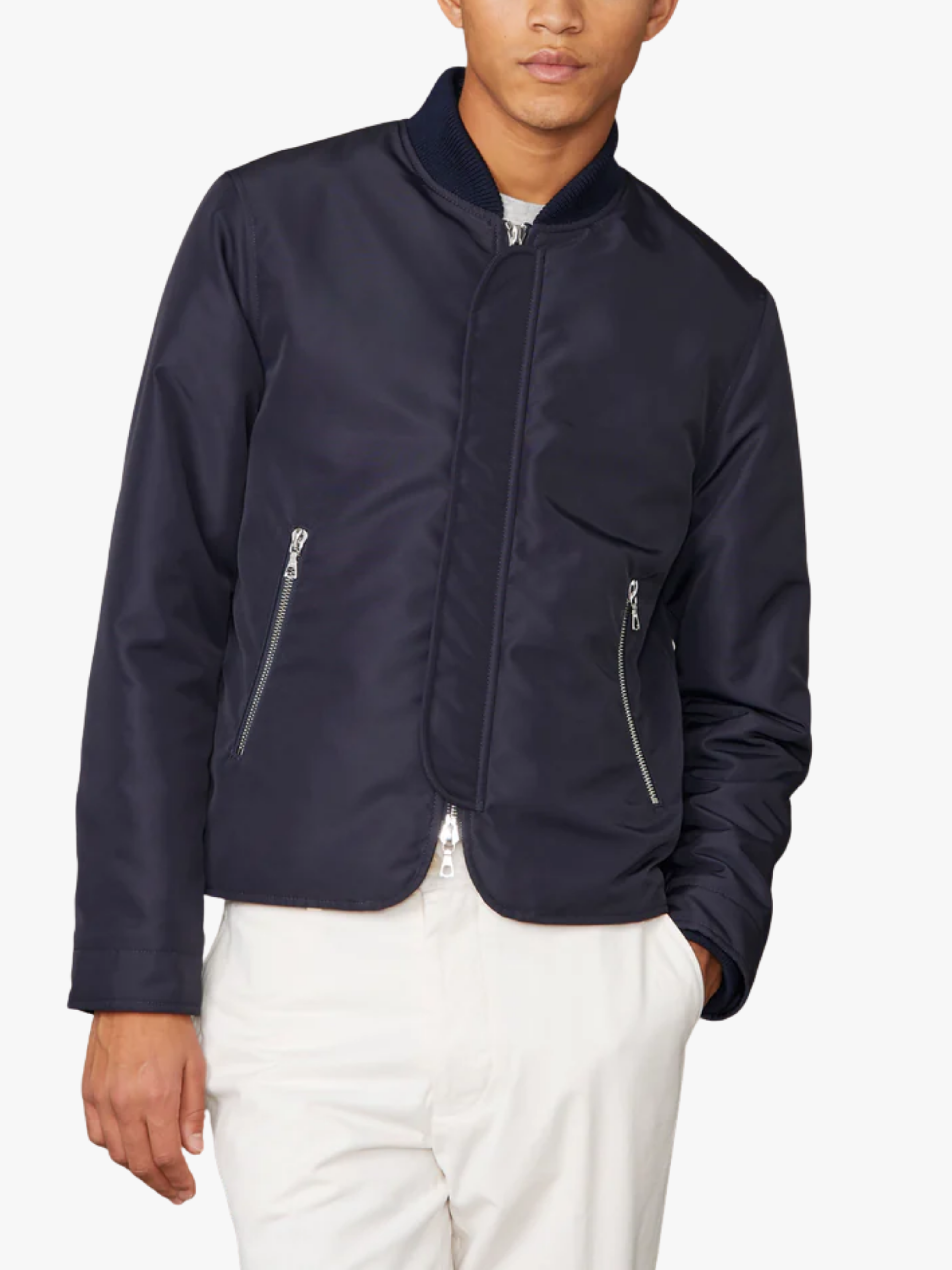 Officine Générale Efy Bomberjacke Nylon Navy Herren