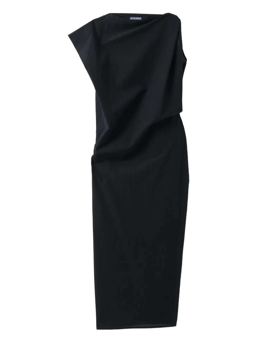Jacquemus Drapiertes Midikleid Schwarz Damen