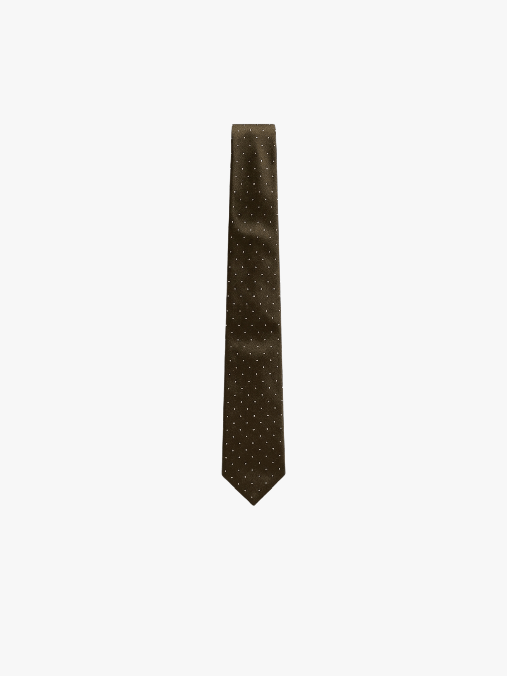 TOM FORD 8cm Polka-Dot Silk Jacquard Tie Olive-Brown Men's Silk Tie