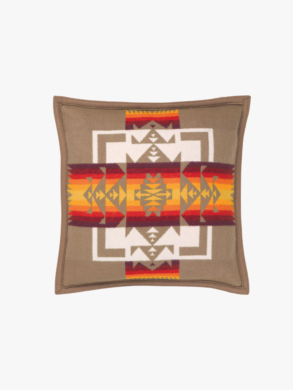 Pendleton Chief Joseph Pillow Woll‑Akzentkissen Khaki / Mehrfarbig