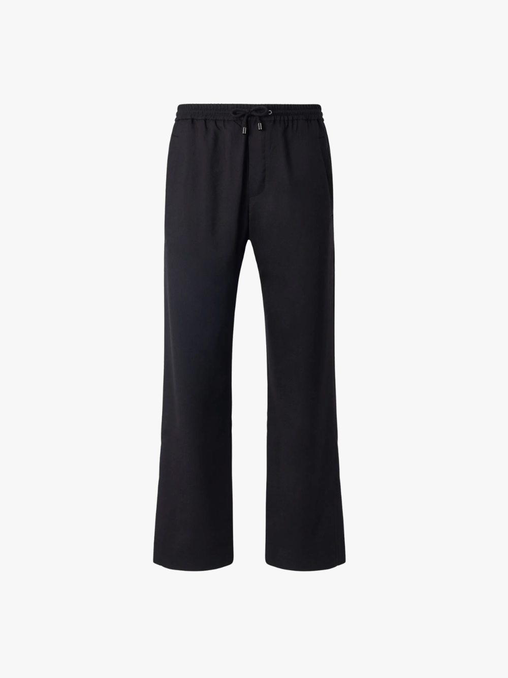 God's True Cashmere Straight-Leg Cashmere-Twill Drawstring Trousers Black Men's