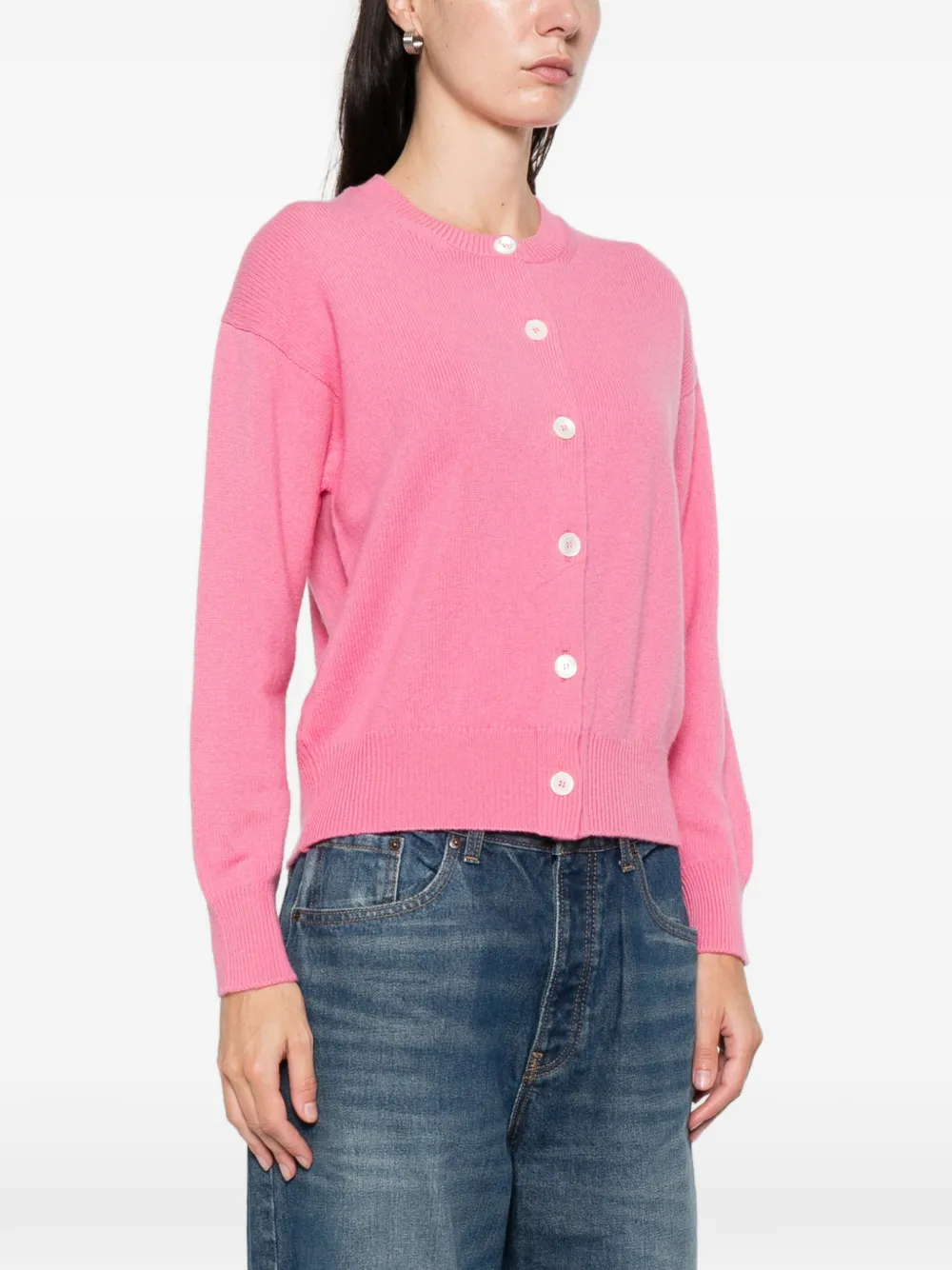 &Daughter Strickjacke mit Knöpfen Rosa Damen