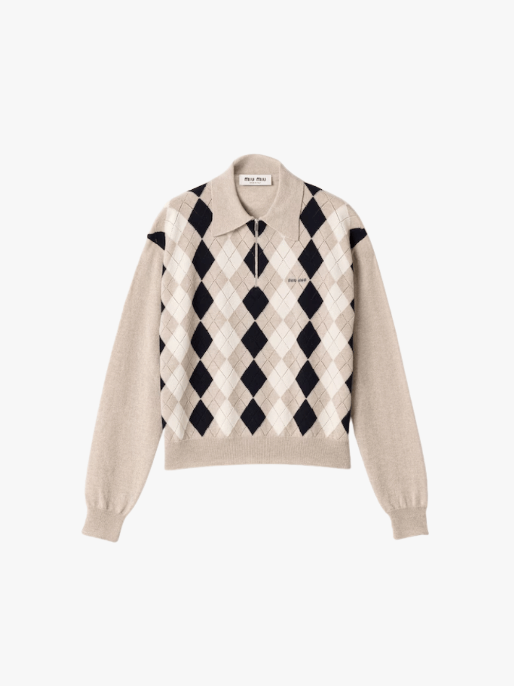 Miu Miu Polo-Pullover aus Kaschmir Beige Damen