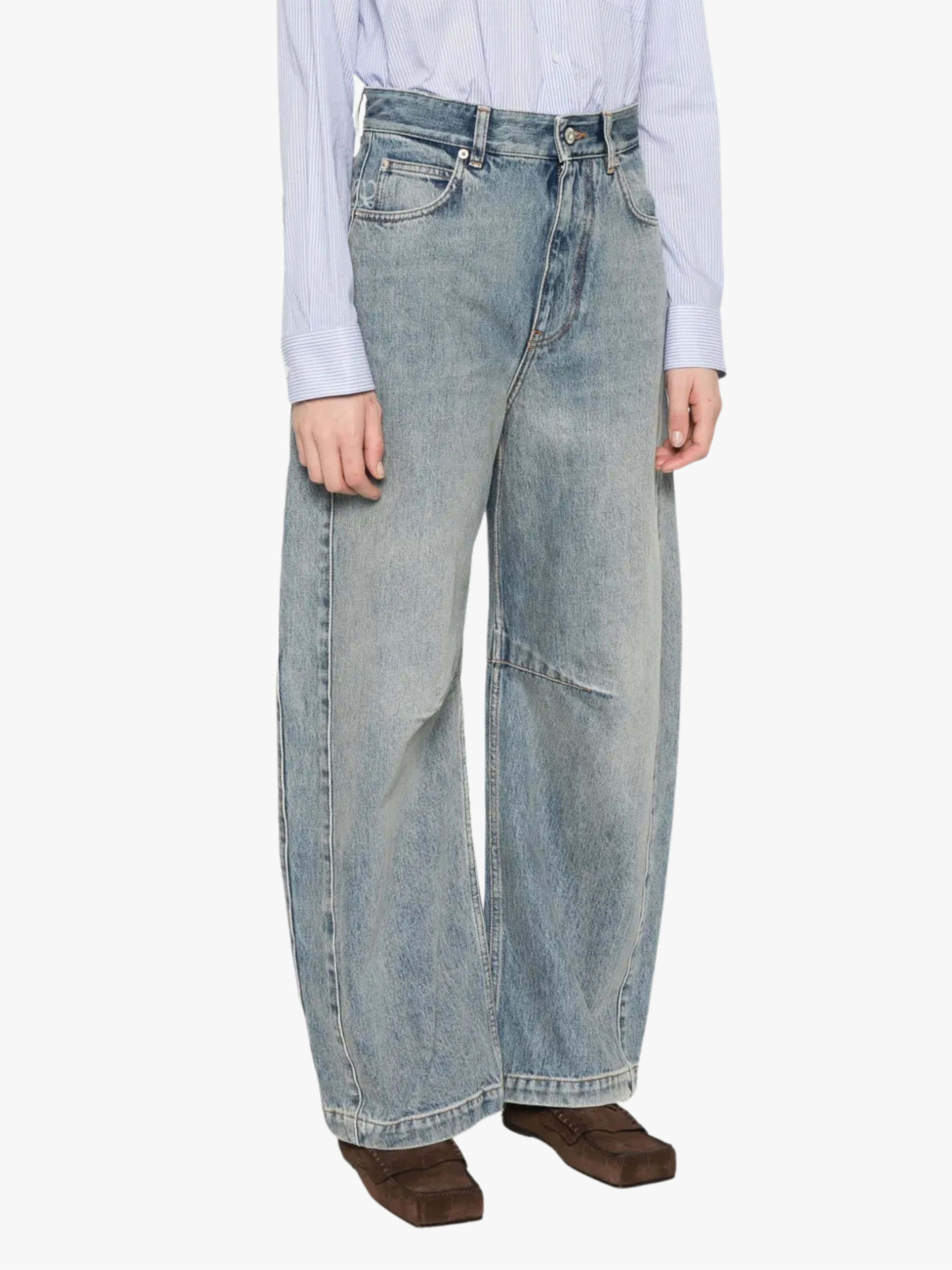 LOEWE Jeans mit Anagramm-Muster Blau Damen