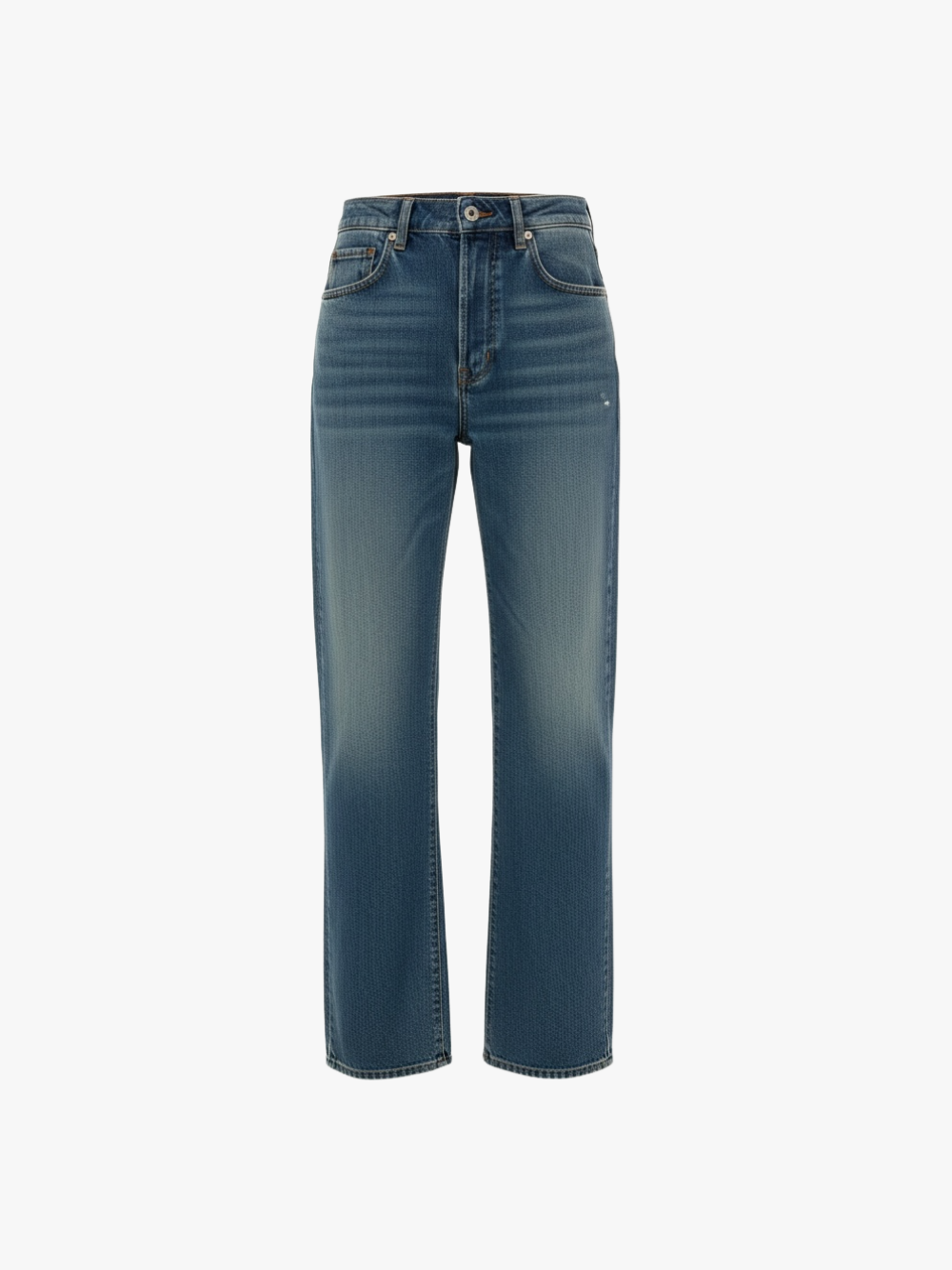 Miu Miu Jeans with Embroidered Logo Blue Women