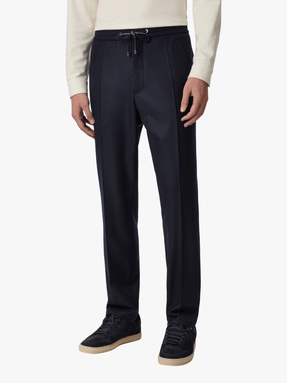 Brett Johnson Wool Jogger Pants Navy Men's