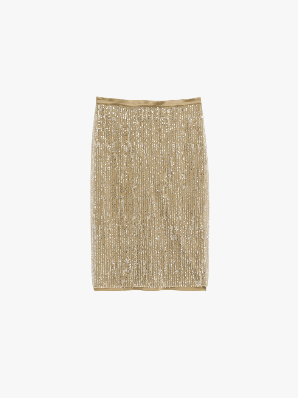 AMI PARIS EMBROIDERED SKIRT BEIGE DAMEN