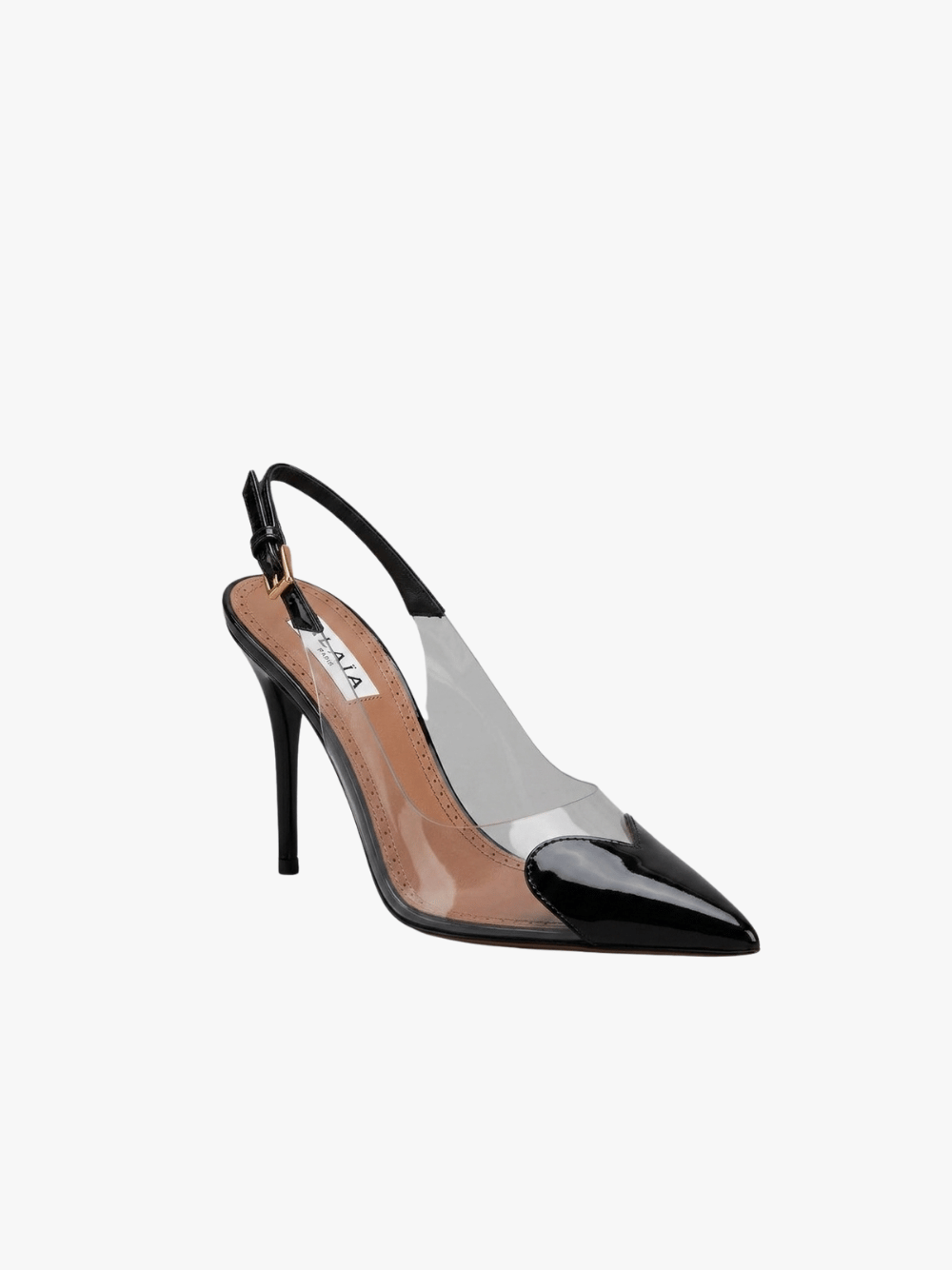 Alaïa Le Cœur Slingbacks aus Lackleder Schwarz Damen
