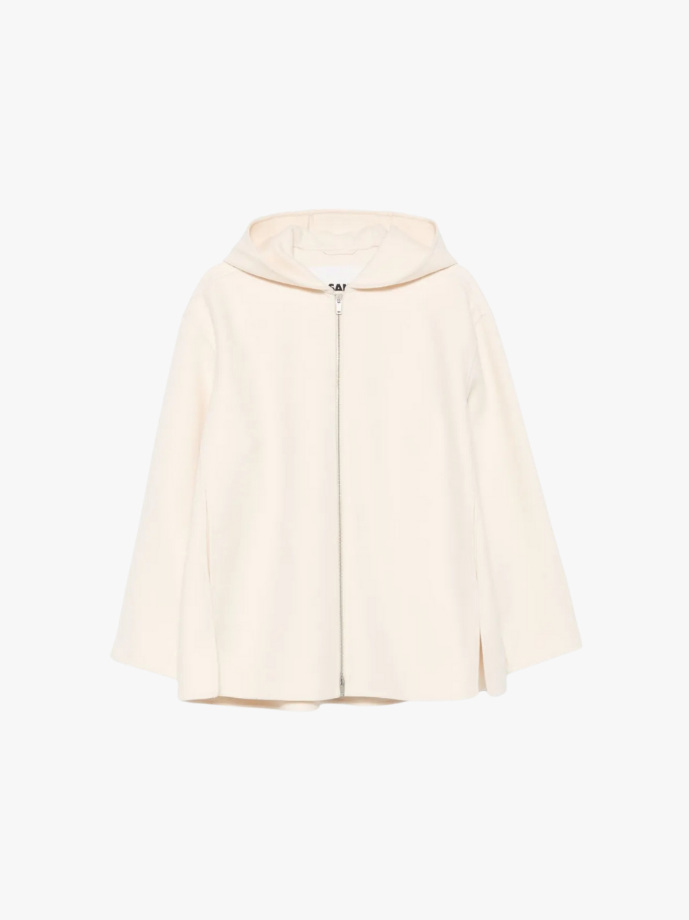 Jil Sander Hooded Jacket with Zipper Ecru Women
