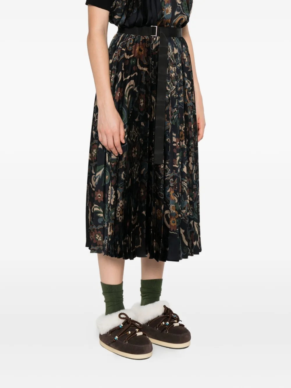 Sacai Rock mit Paisley-Print Dunkeblau Damen