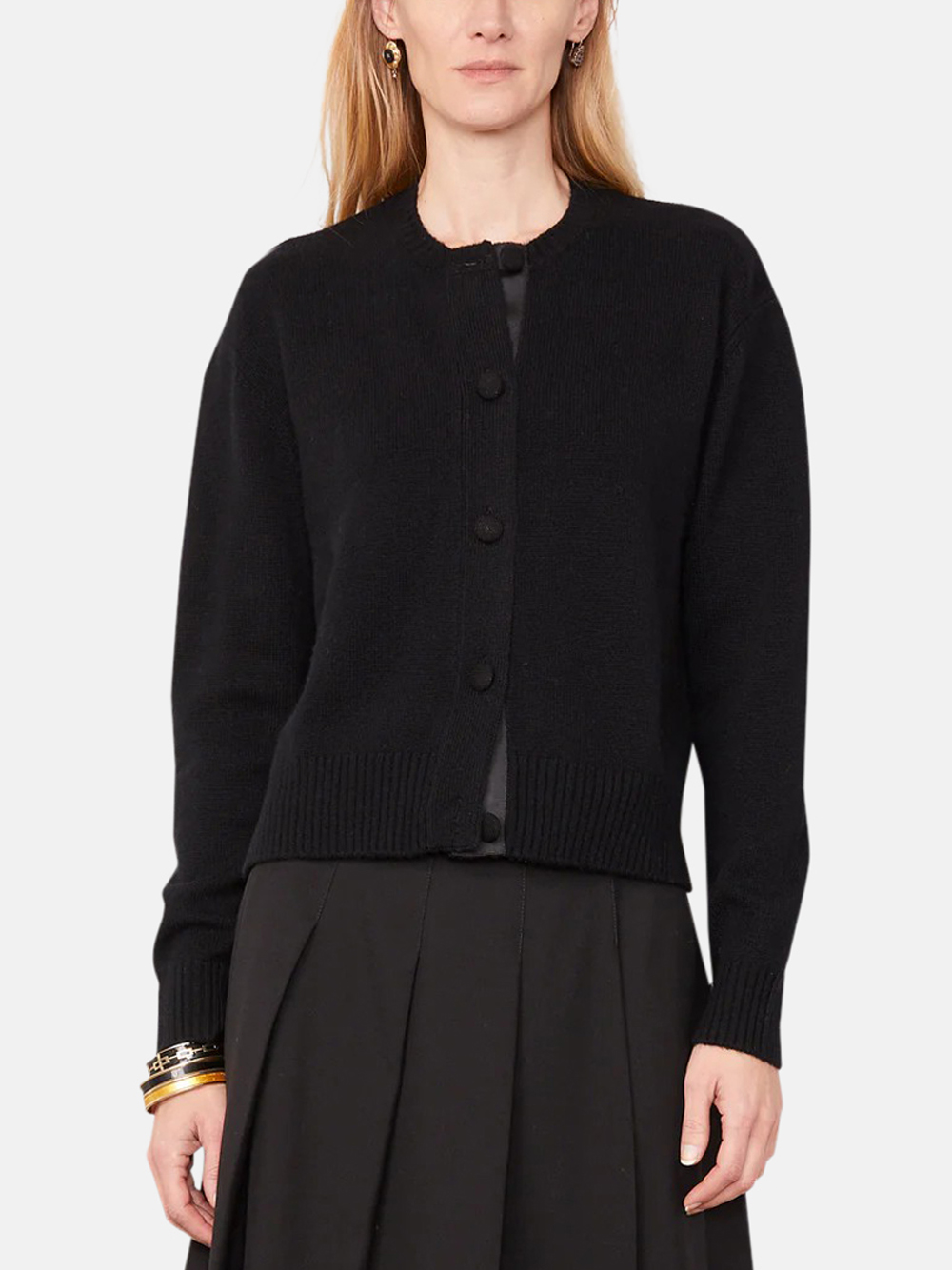 Officine Générale Sirine Cardigan Schwarz Leather Cardigan Damen