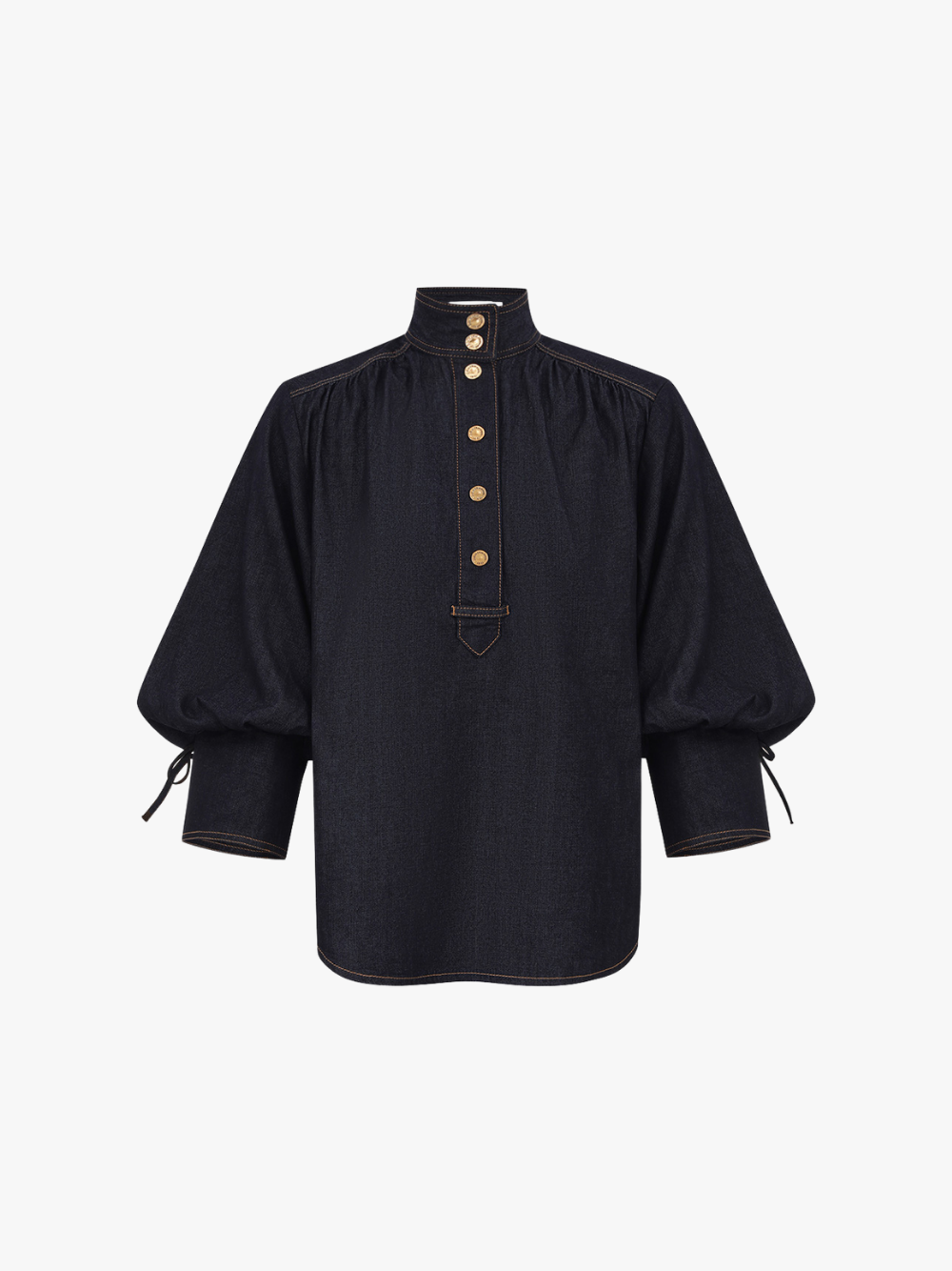 Zimmermann Denim Billow Shirt Night Sky Damen