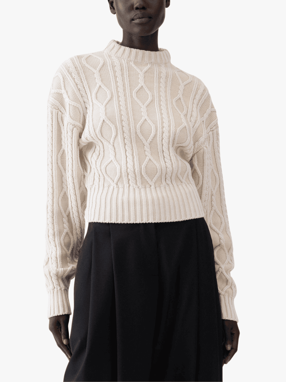 Jacquemus Amelo Knit Sweater Ivory Womens