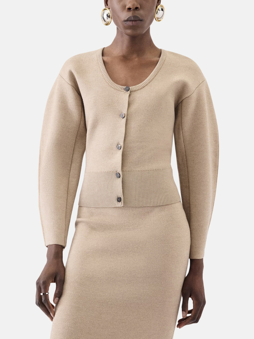Jacquemus The Doppio Cardigan Multi-Beige Women