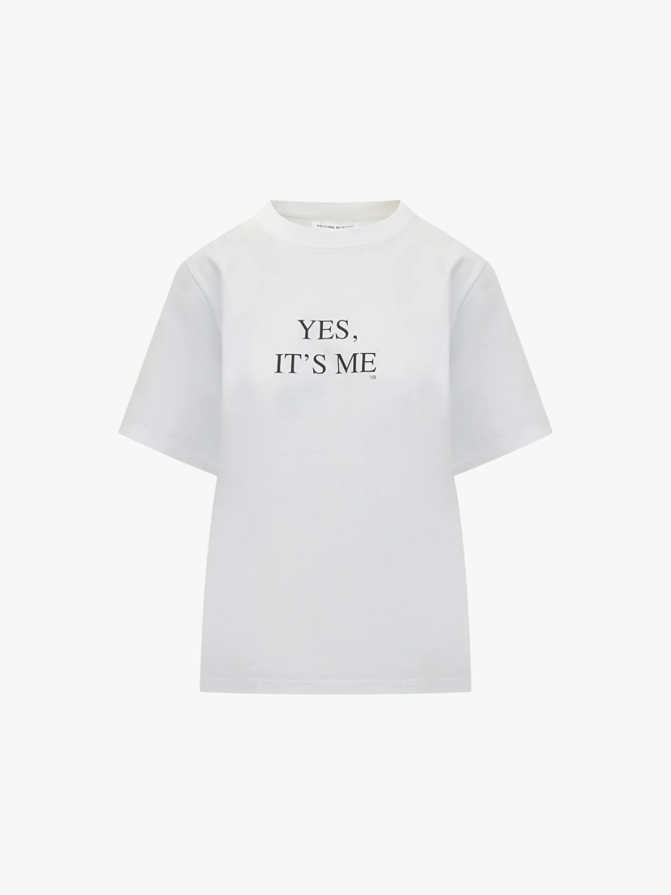 Victoria Beckham T-Shirt mit Slogan-Print Weiß Damen