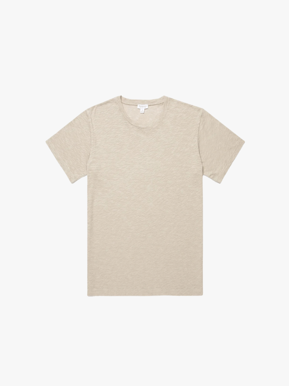 Sunspel Baumwoll-Leinen T-Shirt Asche Herren