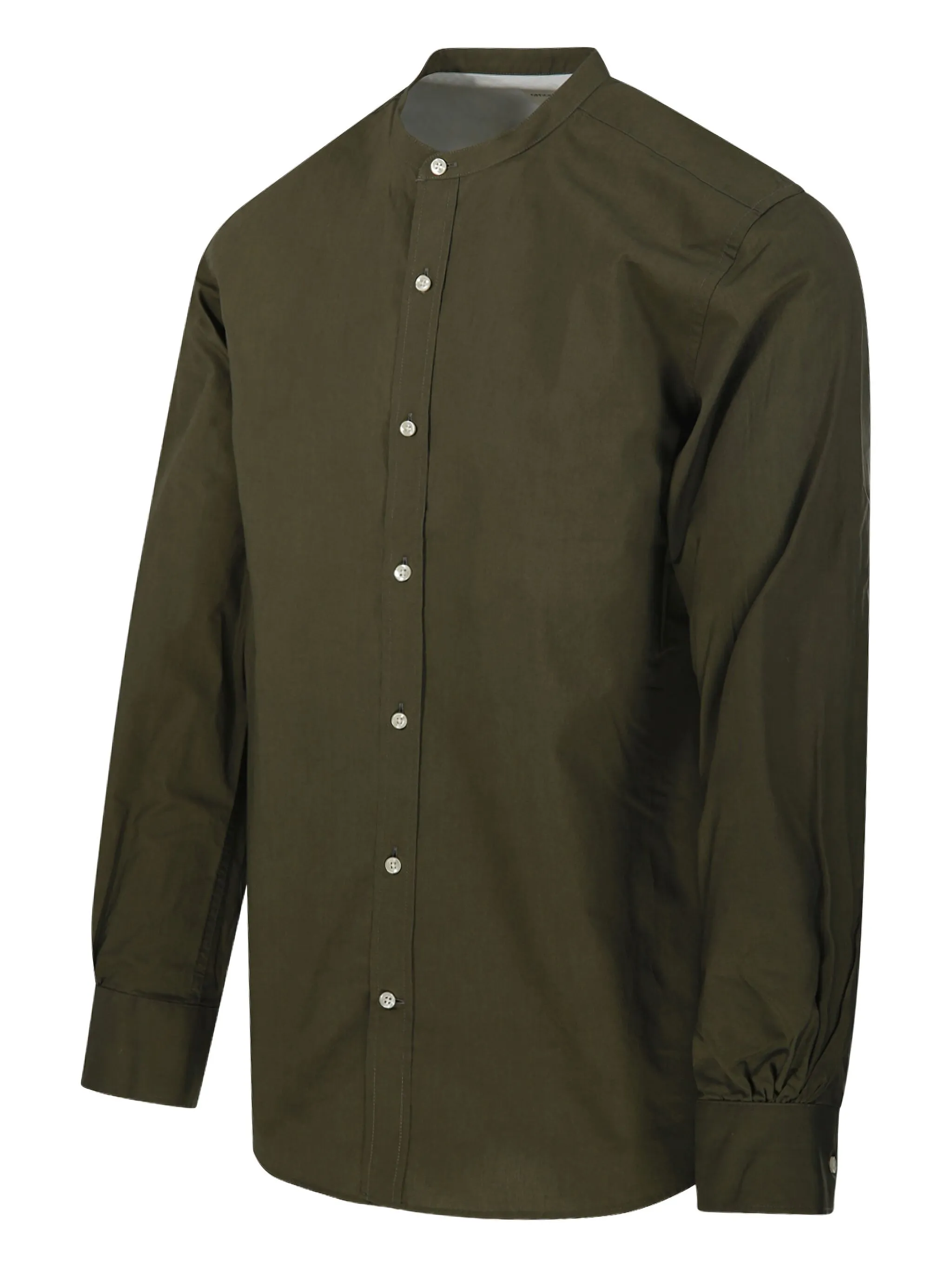 Officine Générale Organic cotton shirt olivegreen Men