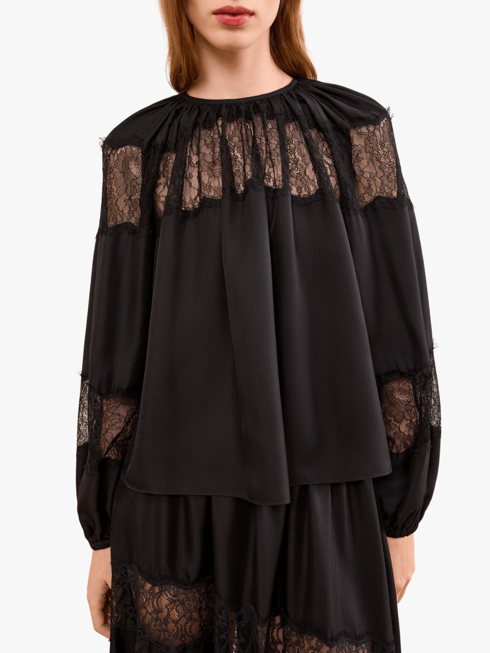 Ulla Johnson Bess Seidenbluse Schwarz Damen
