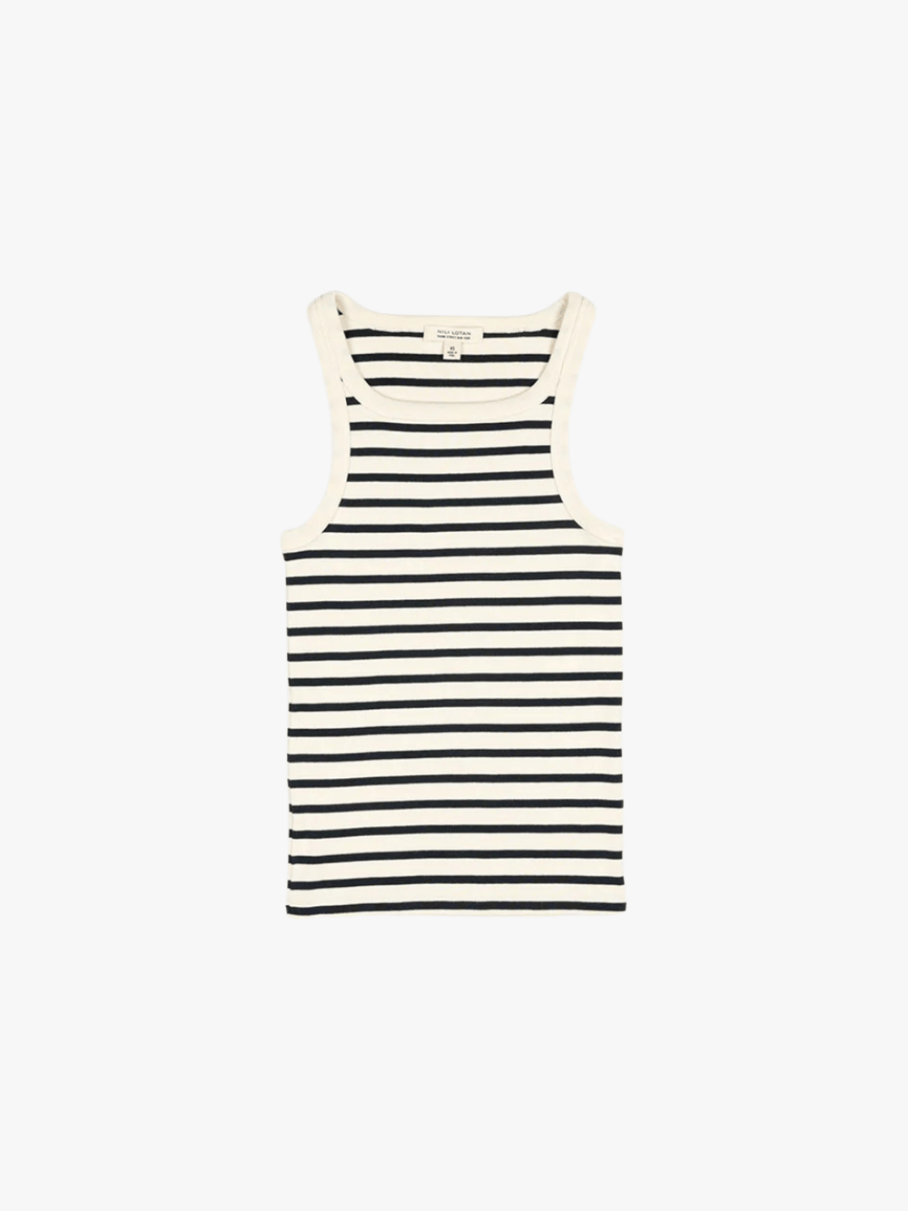 Nili Lotan Jennifer Rib Tank Ecru Black Stripe Damen Tanktop