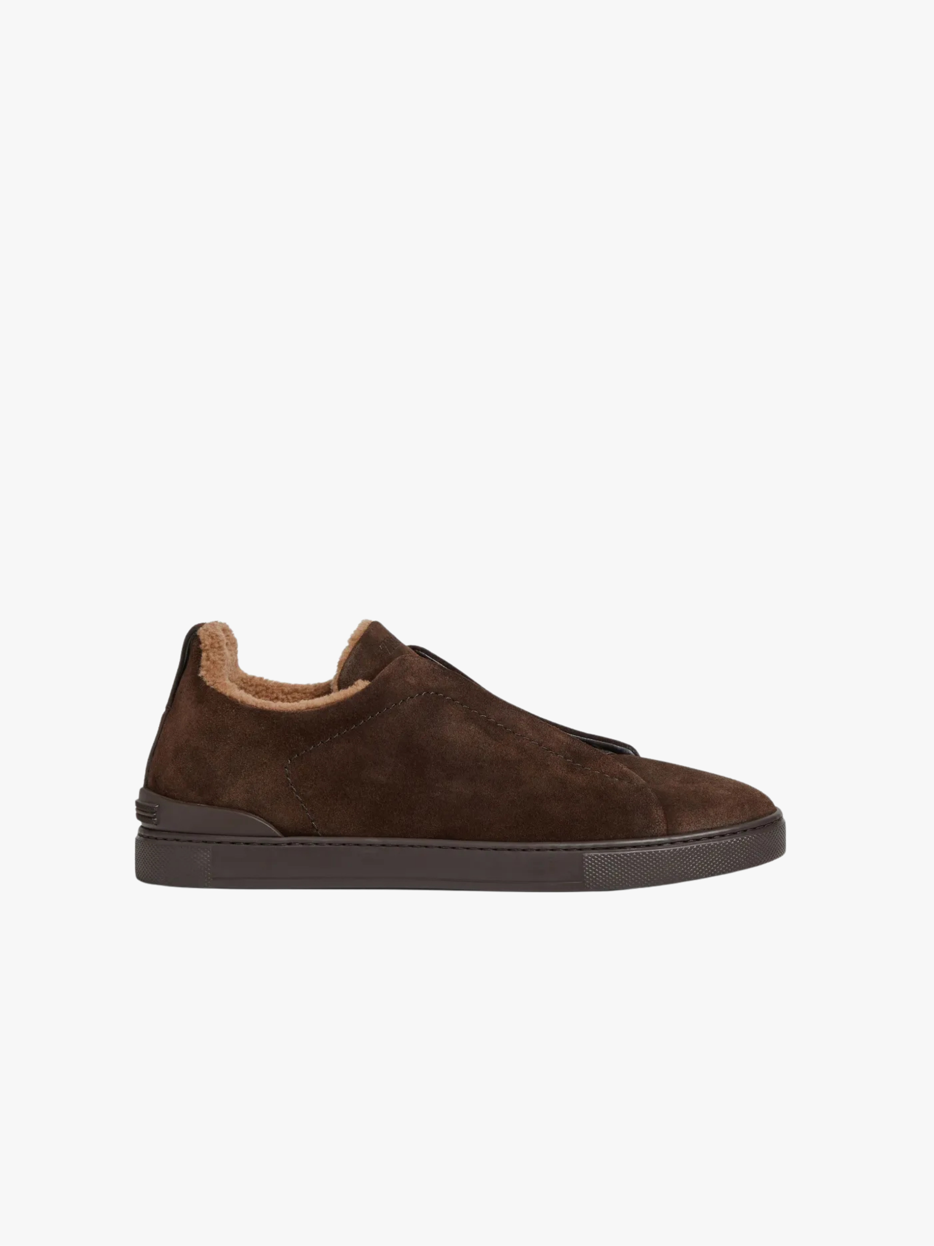 Zegna Triple Stitch Sneakers Dark Brown for Men Zegna Triple Stitch Sneakers Dark Brown for Men