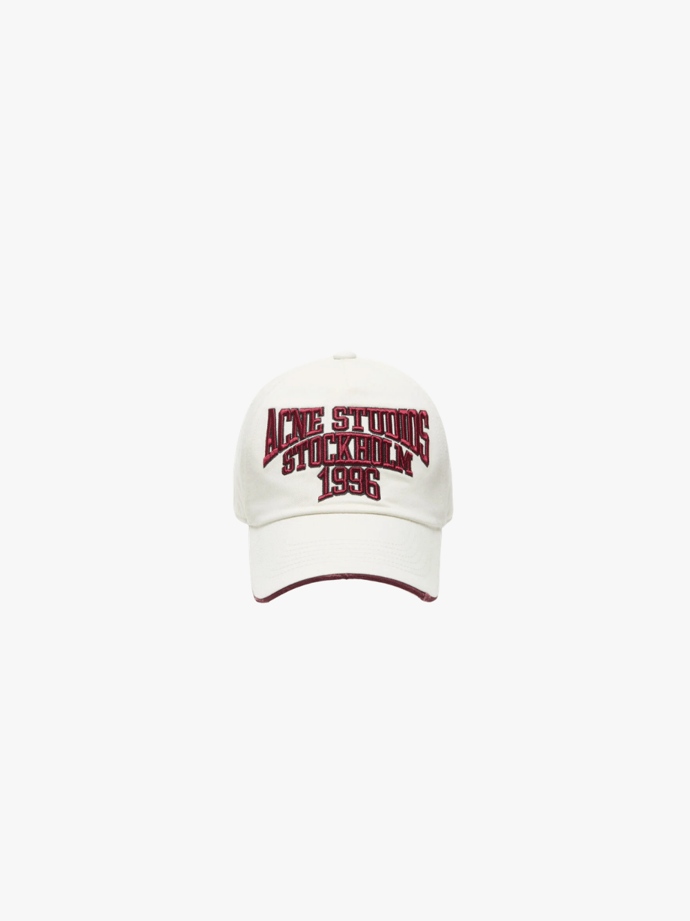 Acne Studios Cap with Red Logo White Women