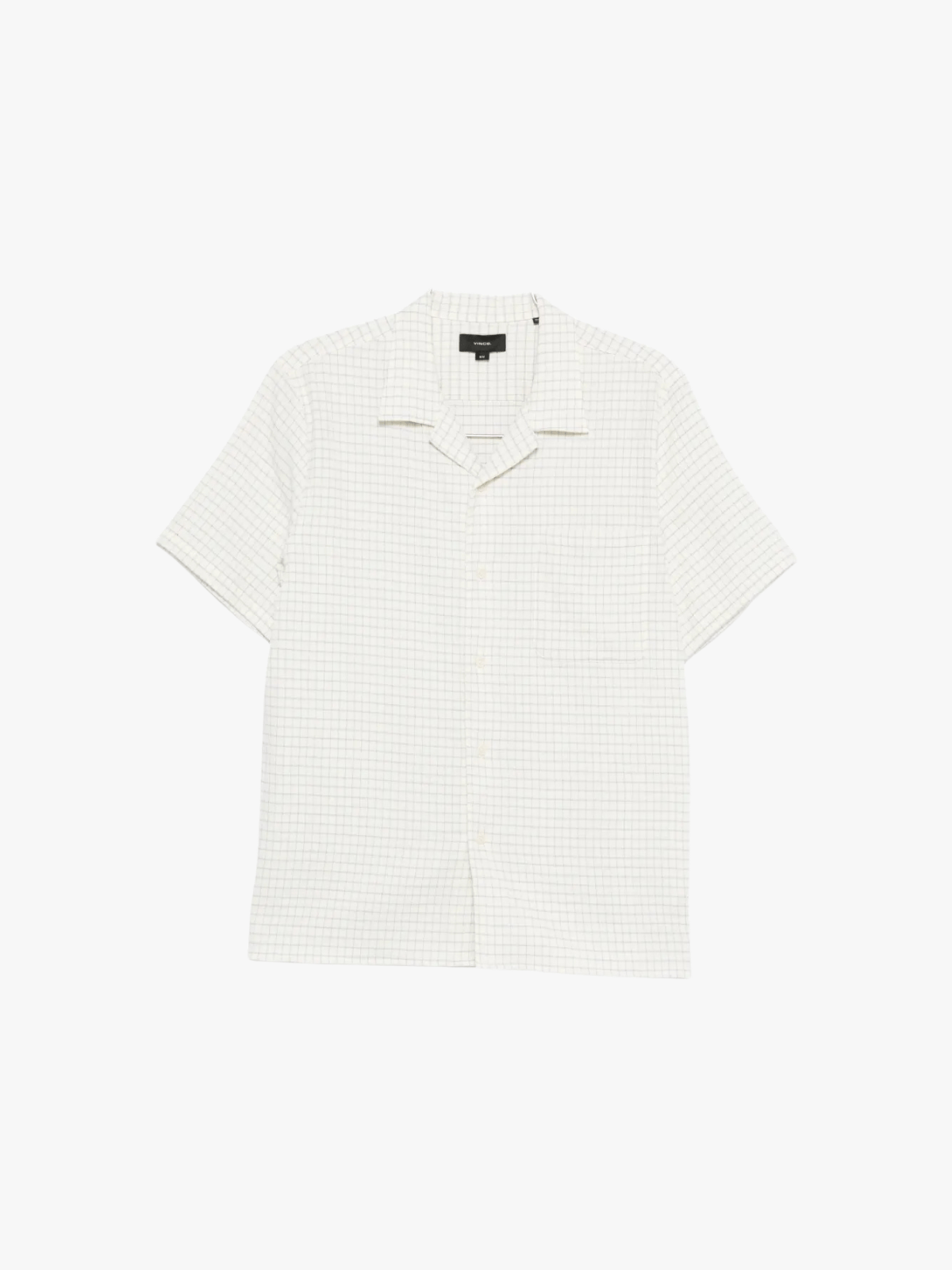 Vince Provence Plaid double-sided shirt in Italian cotton with button placket White Men