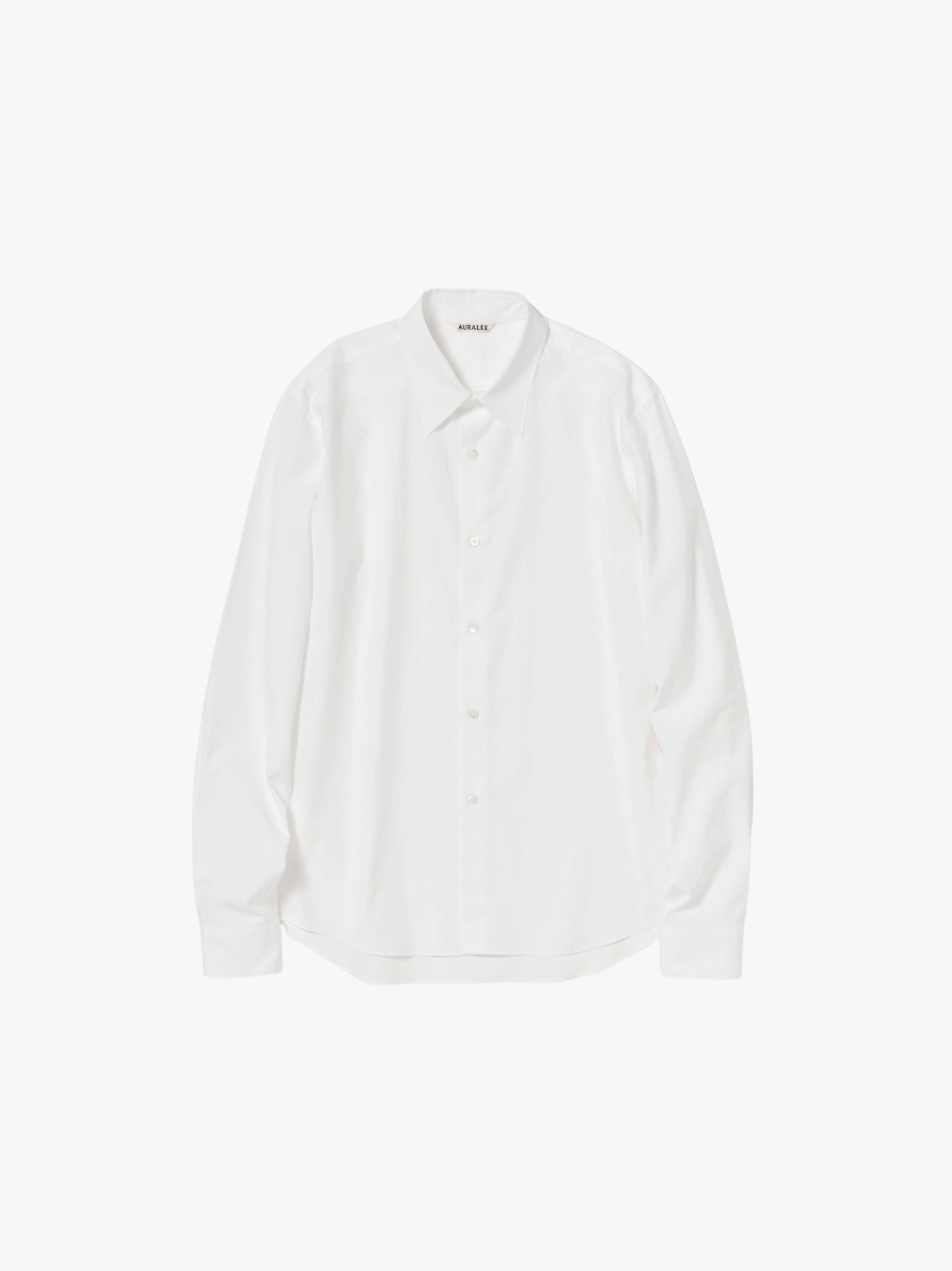 Auralee Washed Finx Twill Slim Shirt White Men's