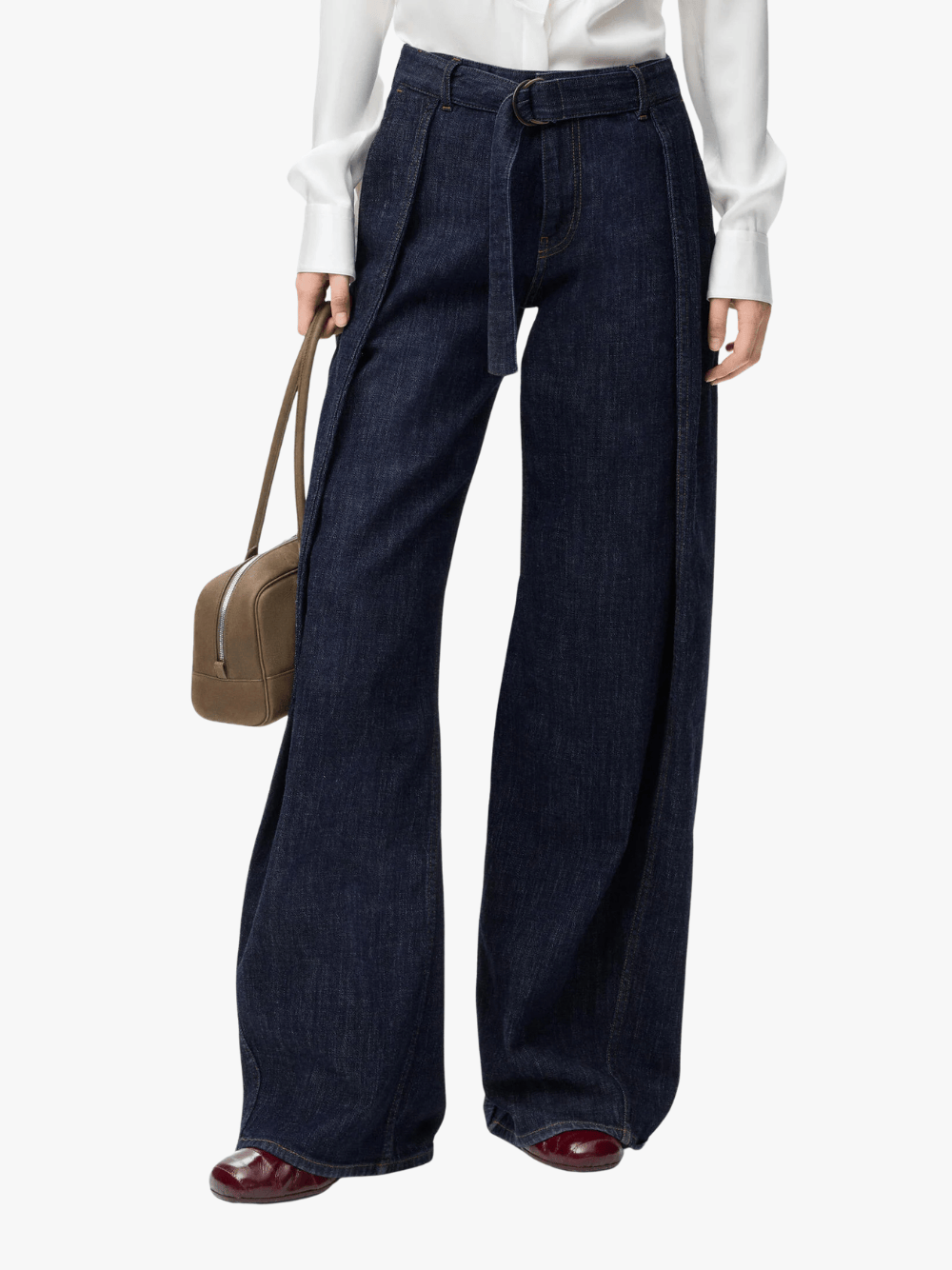 Loewe Jeans aus Denim mit Gürtel Indigoblau Damen