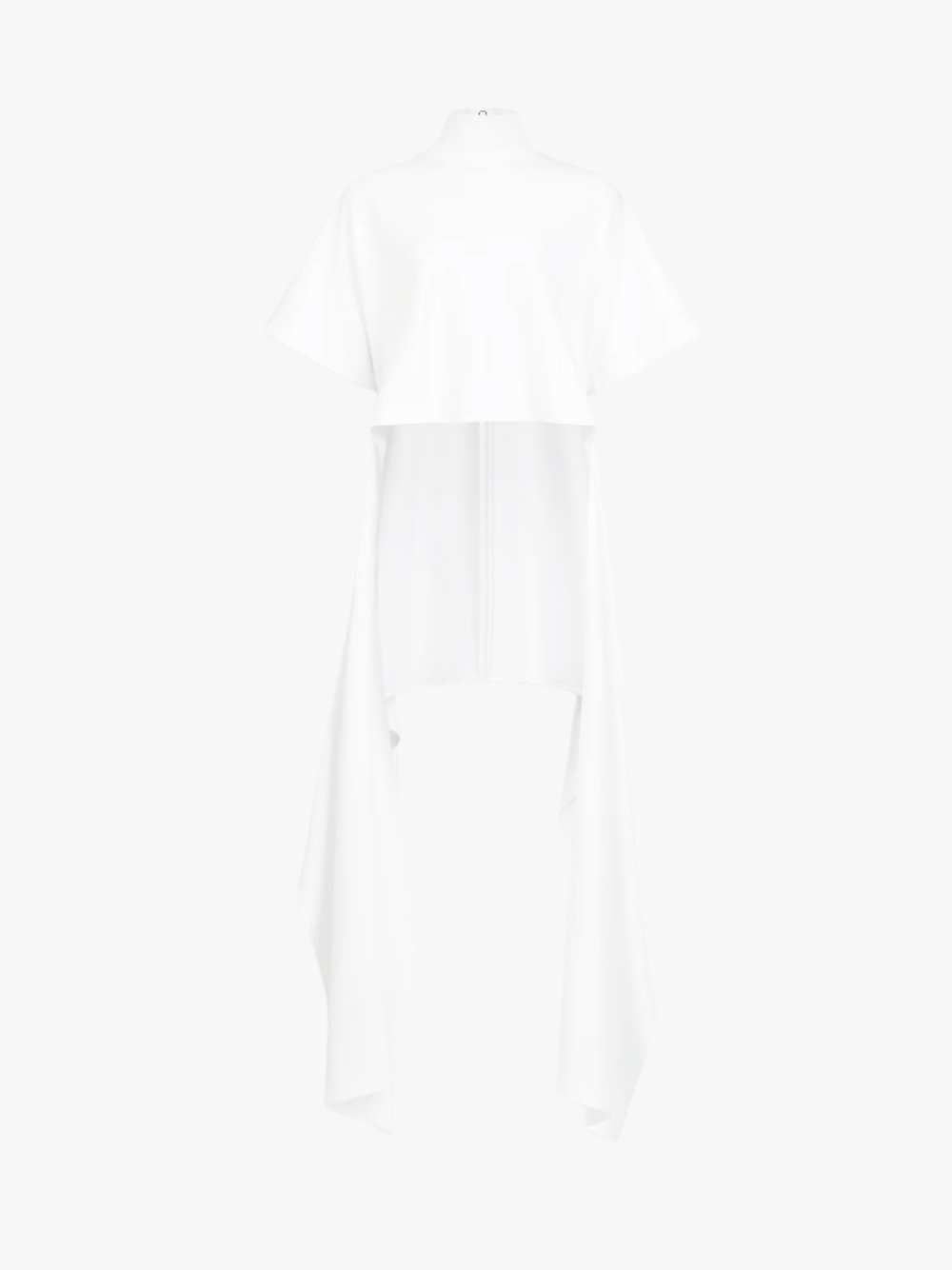 Alaïa Asymmetrisches Baumwolljersey-T-Shirt Weiß Damen