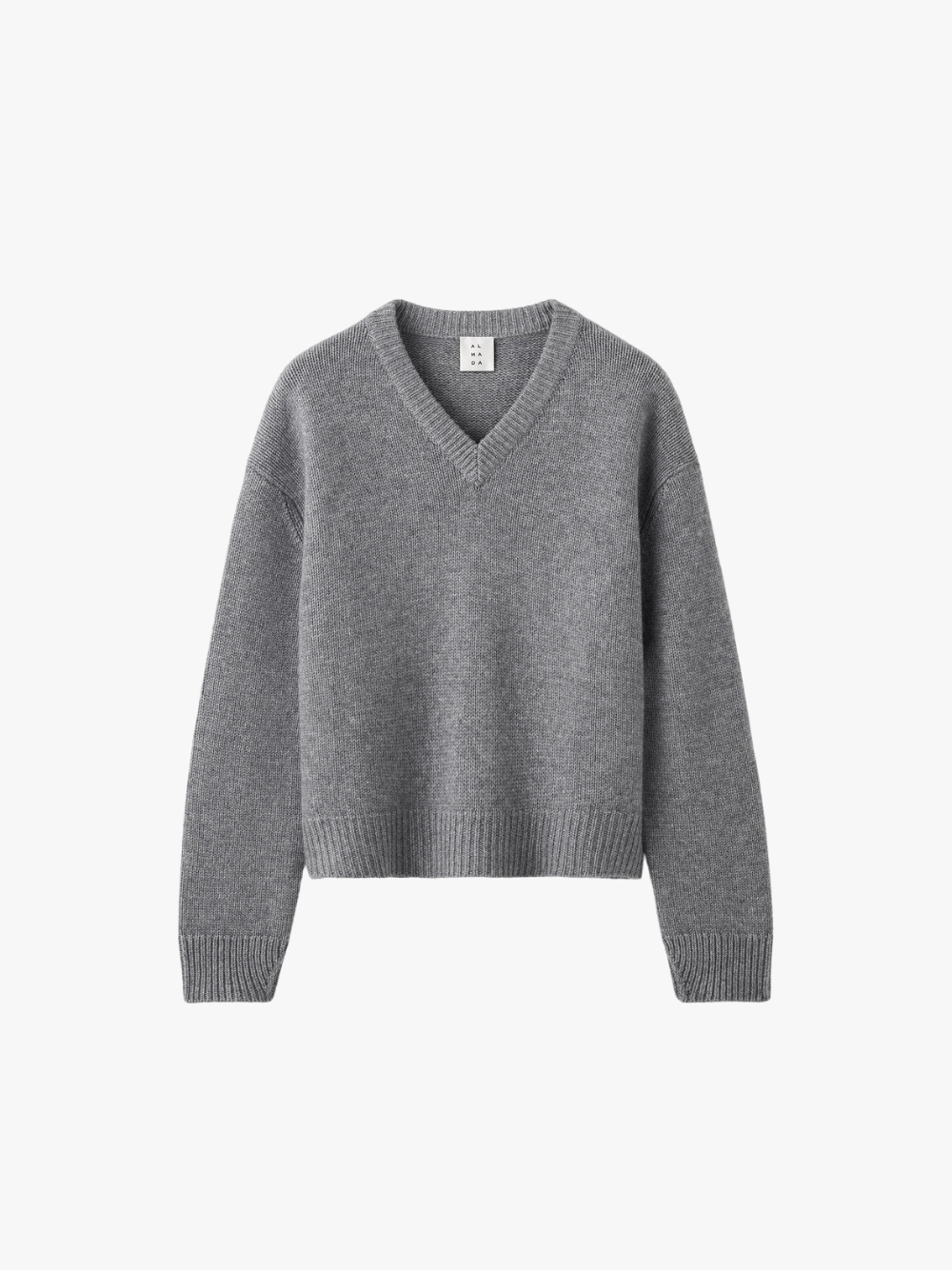 ALMADA LABEL Yara Pullover mit V-Ausschnitt Grau Damen