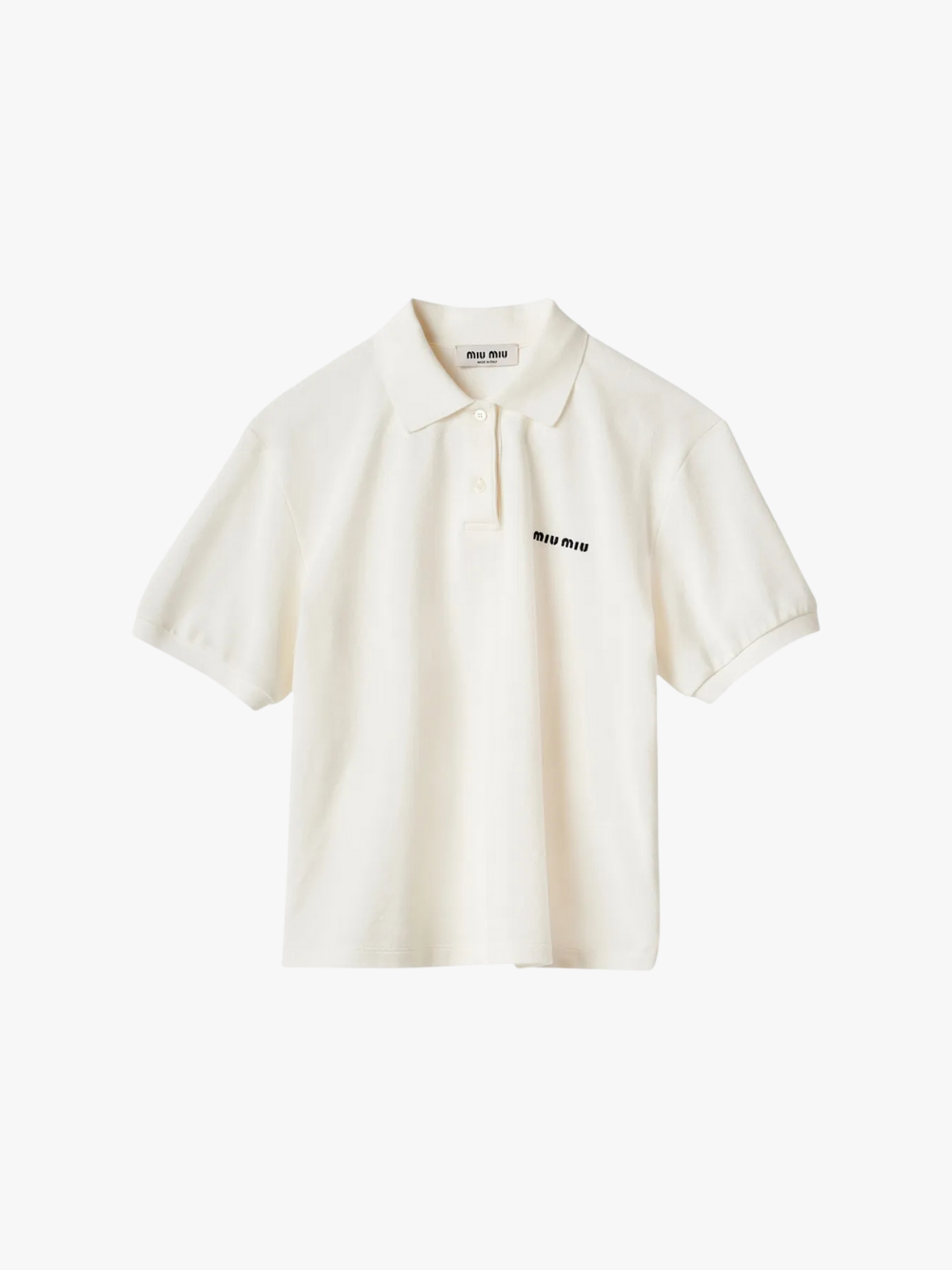 Miu Miu Poloshirt mit Logo-Stickerei Weiß Damen