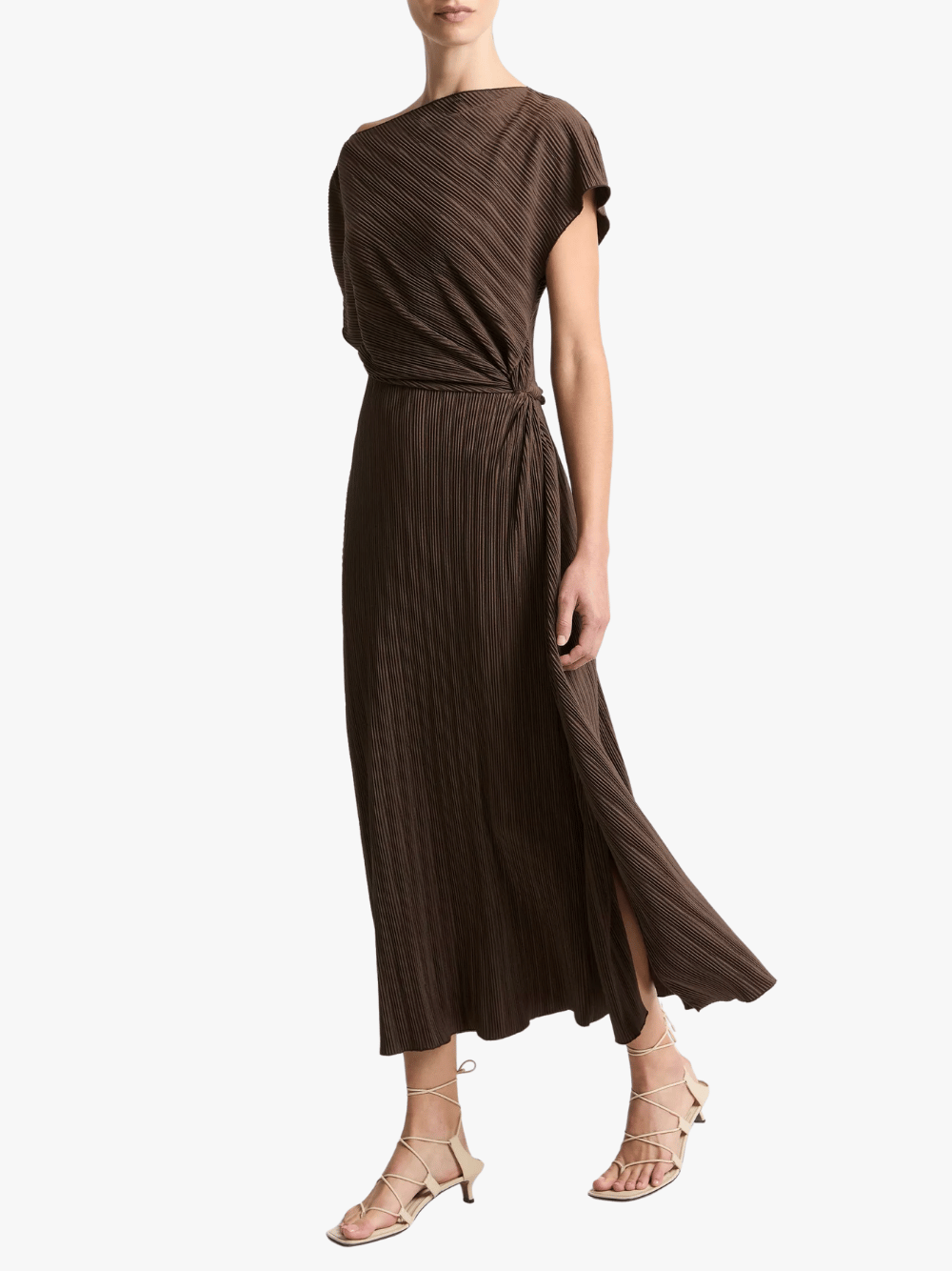 Vince Twist-Waist  Braun Damen Kleid
