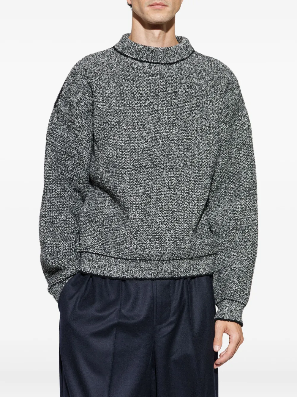 Jacquemus Pullover mit Stehkragen Grau Herren Jacquemus Pullover mit Stehkragen Grau Herren