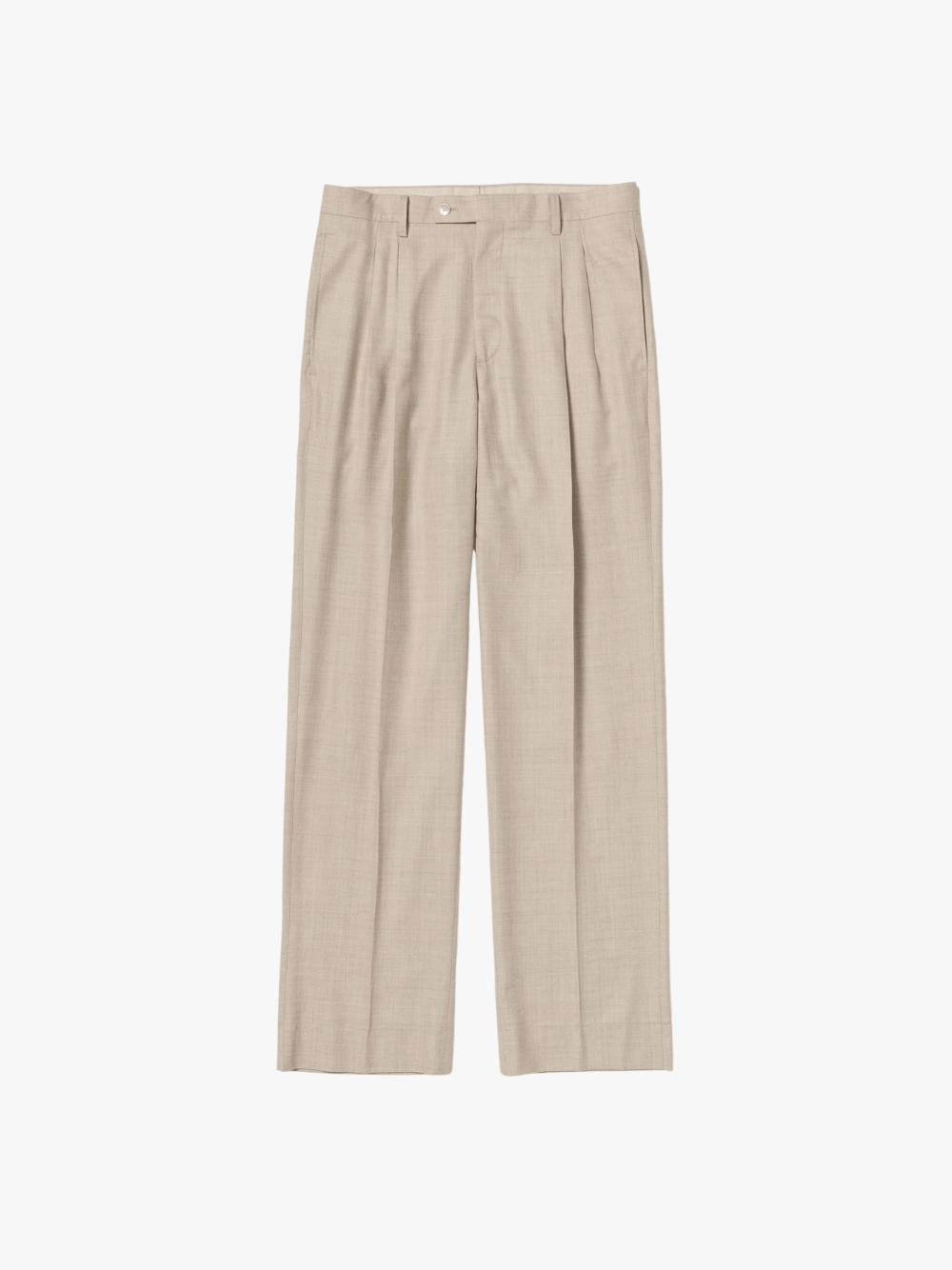 Auralee Super Light Wool Two Tuck Slacks Beige Men's